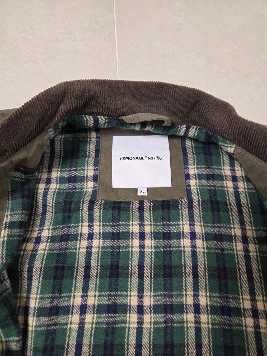 에스피오나지 코듀로이카라 헌팅자켓 XL 상품이미지2