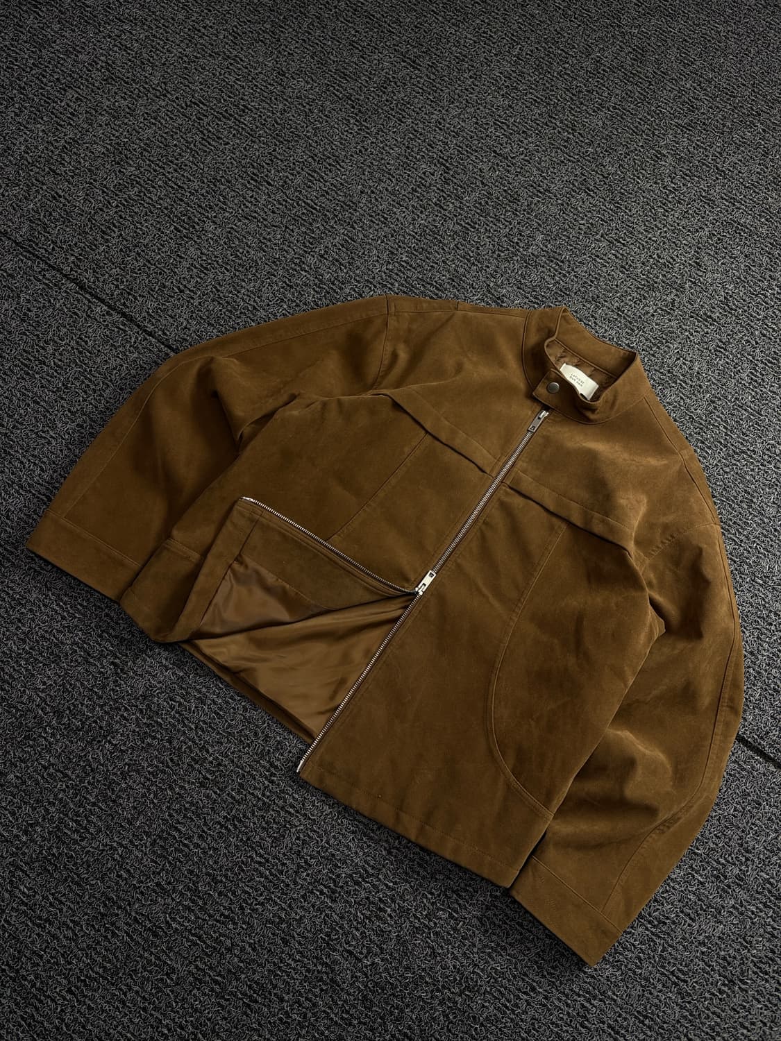 라퍼지스토어 스웨이드 레더 해링턴 자켓 브라운 1862 상품이미지1