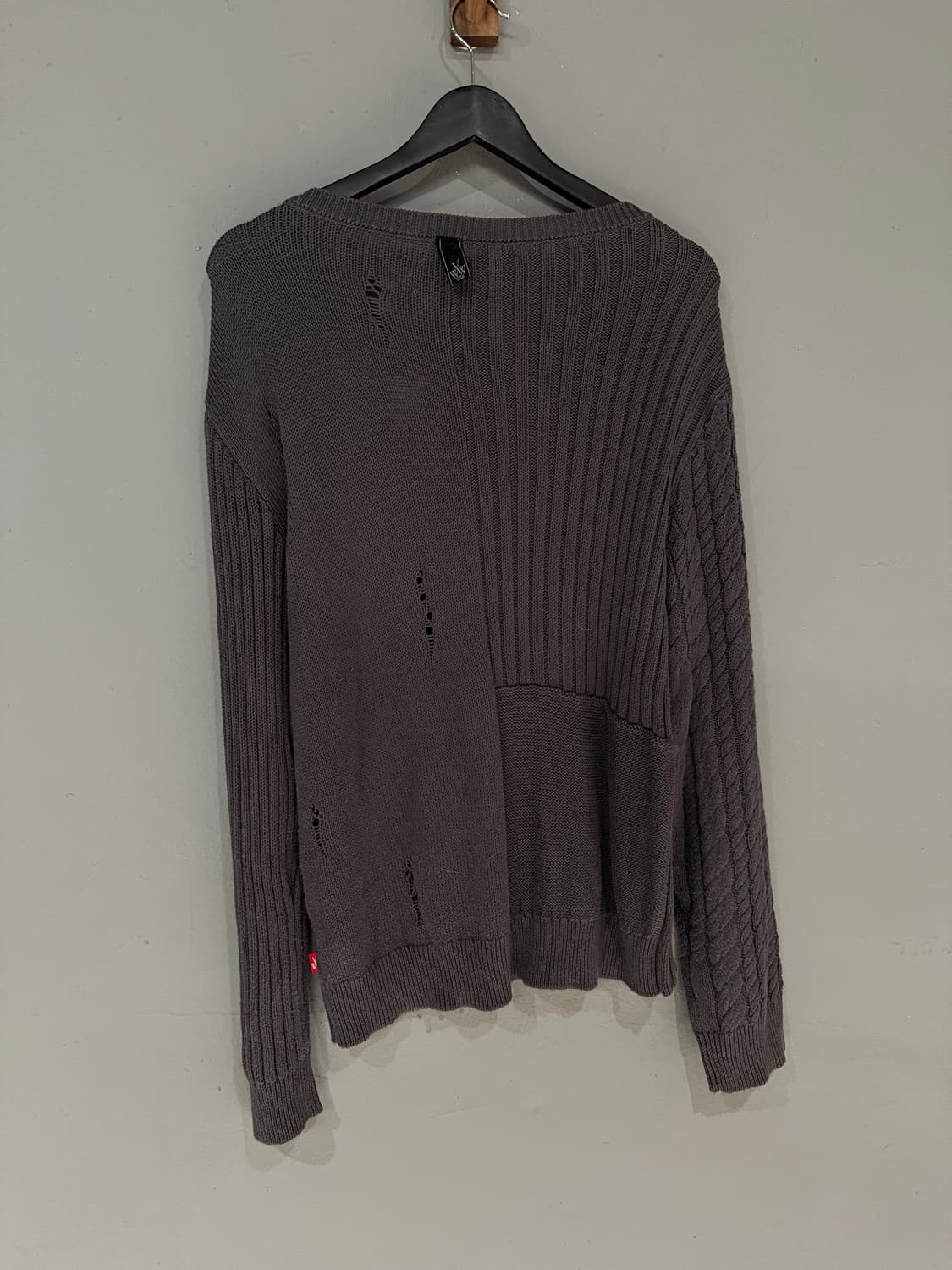 mix pattern damage point knit 상품이미지8