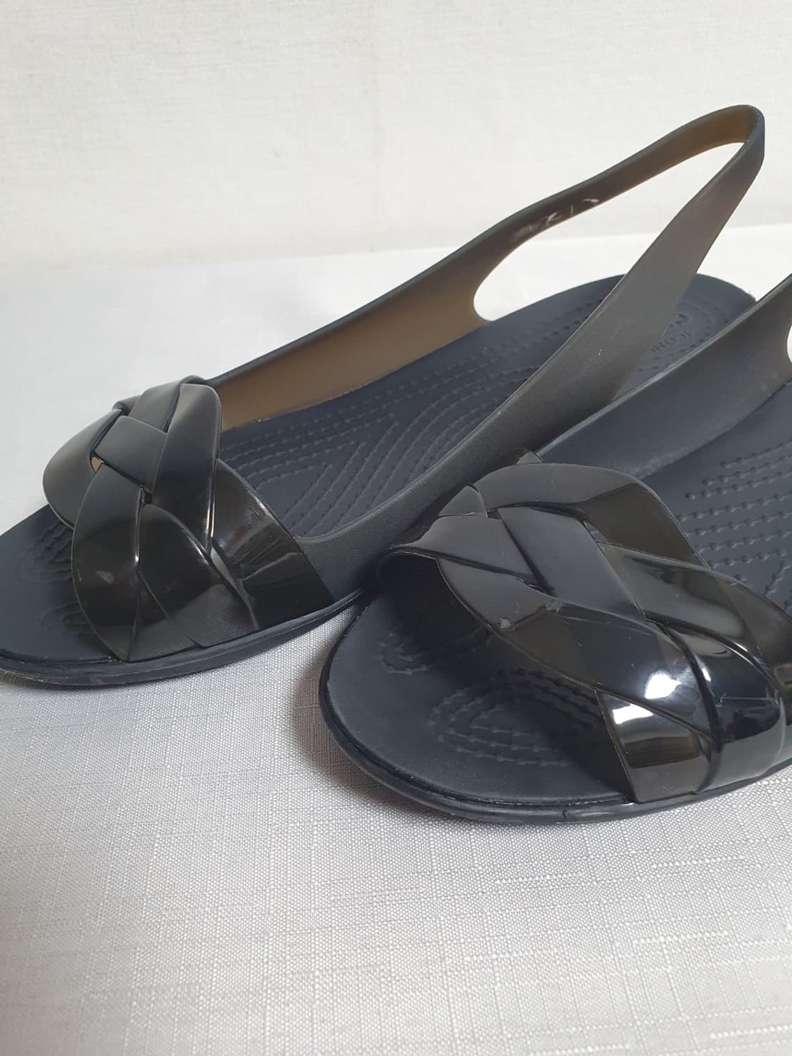 240mm 크록스 슬링백 이사벨라 미니웨지 샌들 블랙 W7 상품이미지8