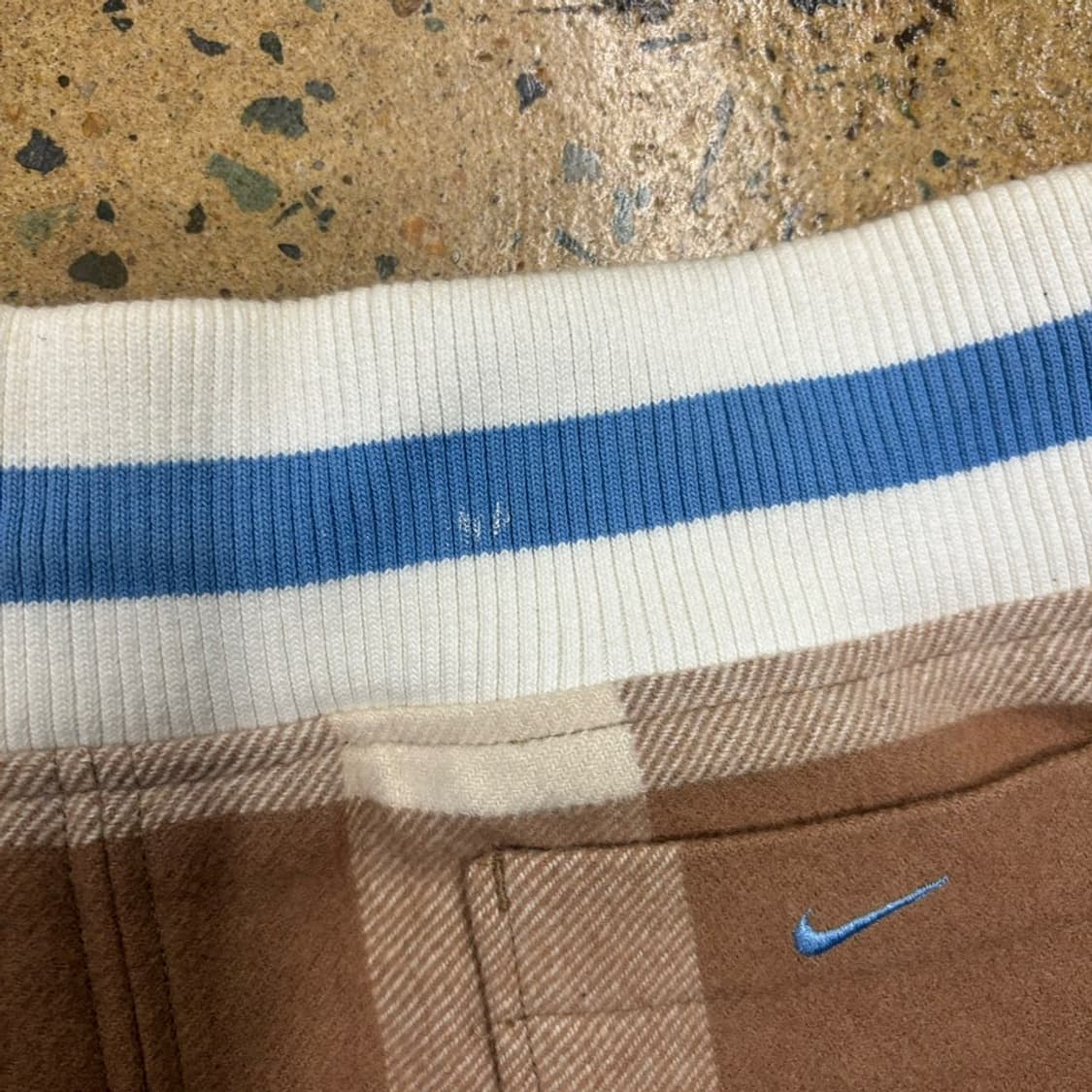 [정품/M] 나이키 초코 브라운 베이지 체크 코튼 미니 스커트   상품이미지6