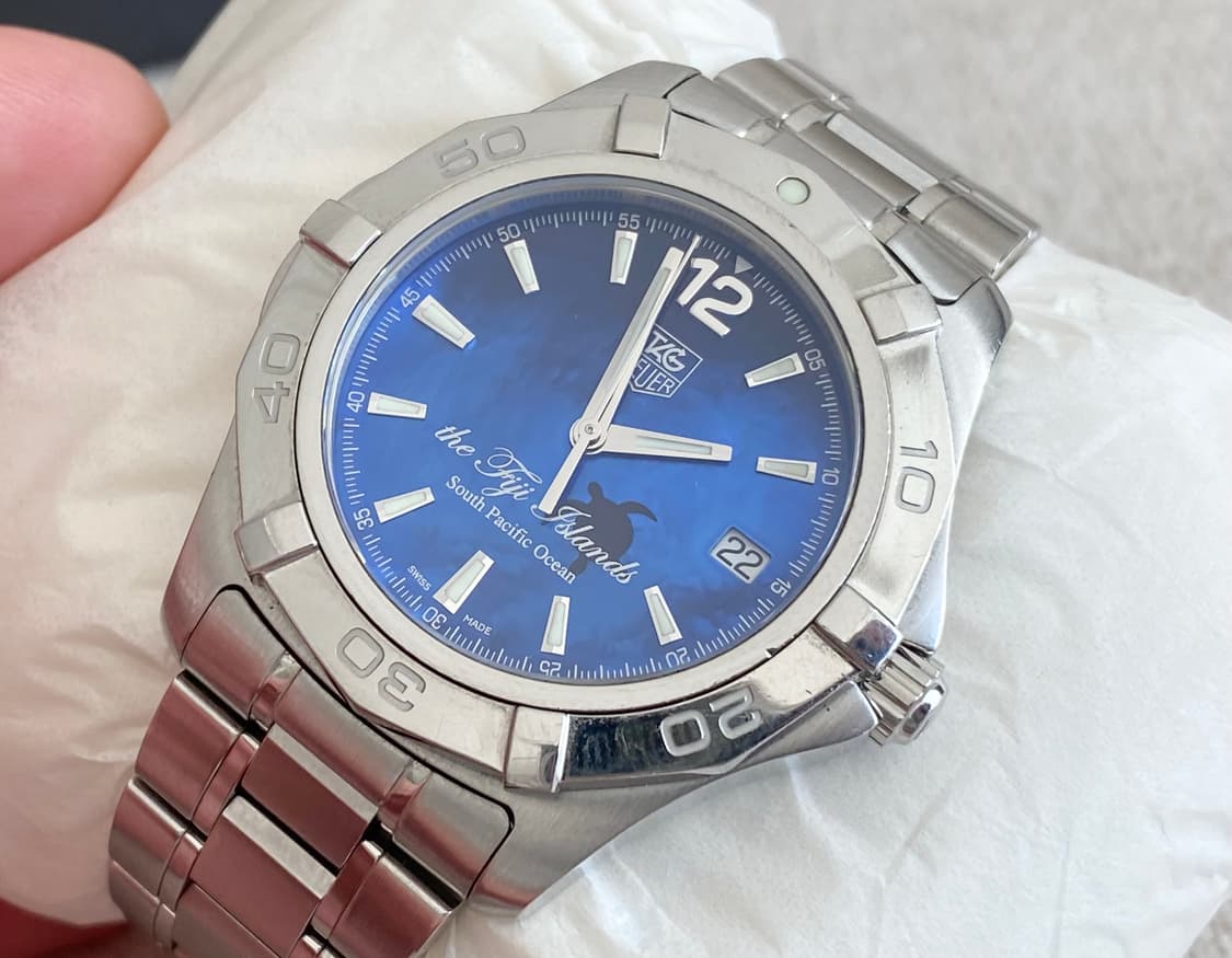 태그호이어 아쿠아레이서 피지 한정판 38mm 오토메틱 선레이블루 상품이미지7