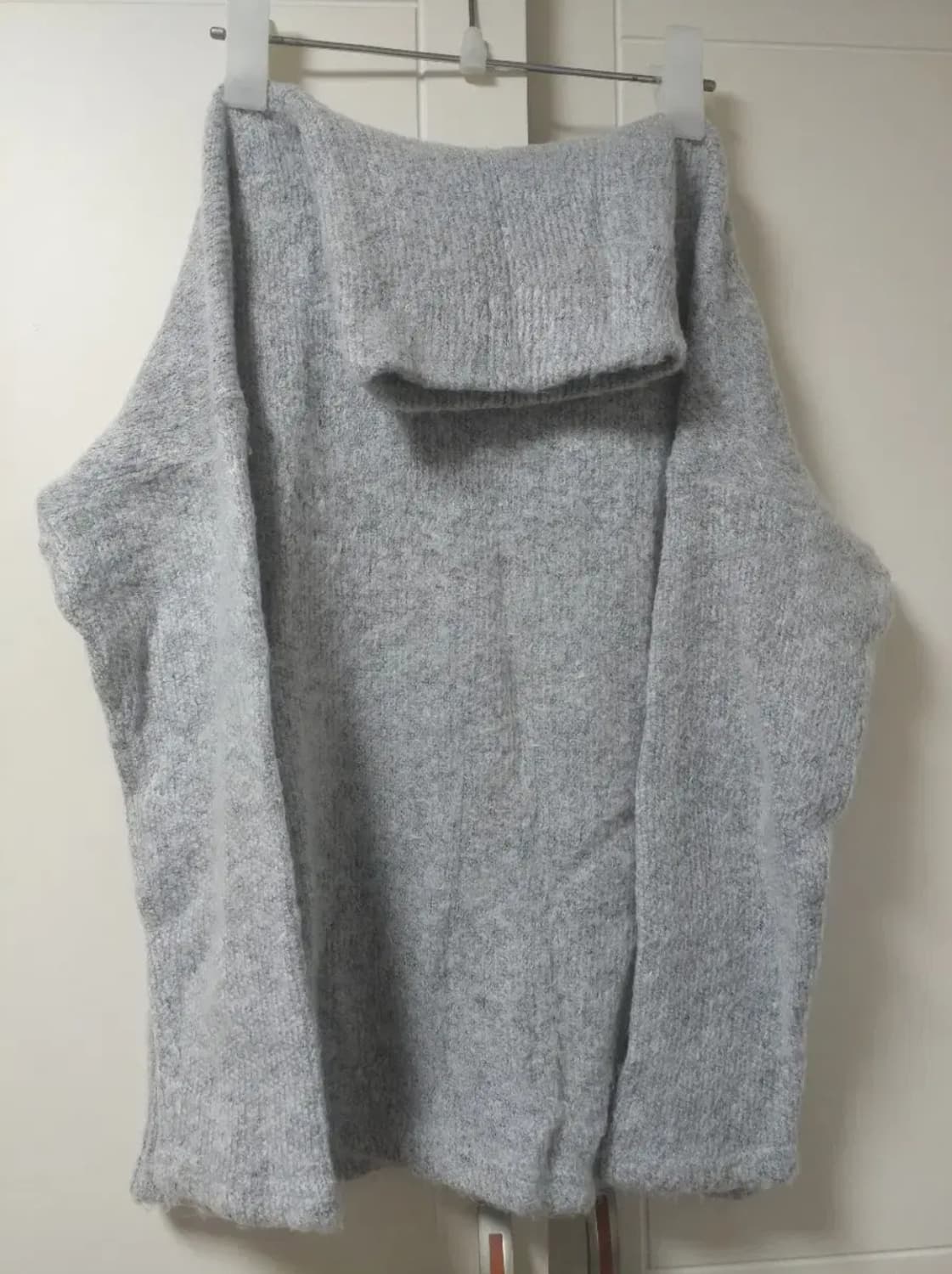 눈꽃 앙고라보카시 터틀넥 니트 티 그레이 m 상품이미지1