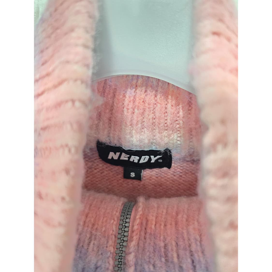 택포_ 23s 널디 스트라이프 니트 집업 S 상품이미지2