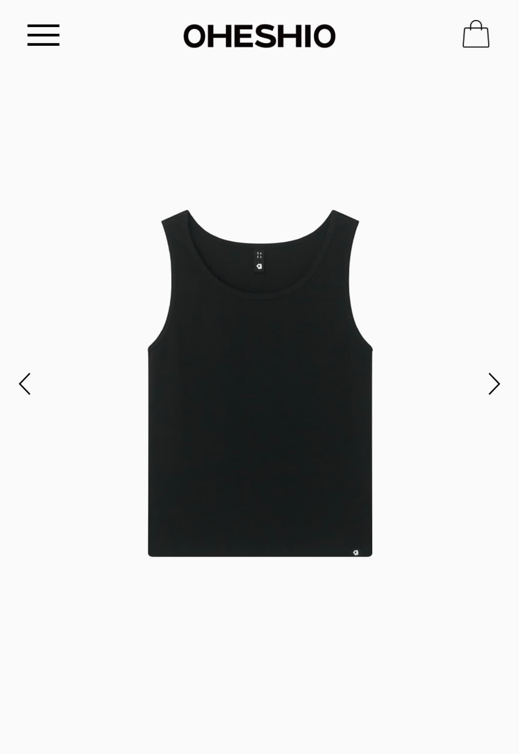 새상품 오헤시오 베이직 유넥 슬리브리스 블랙 상품이미지4