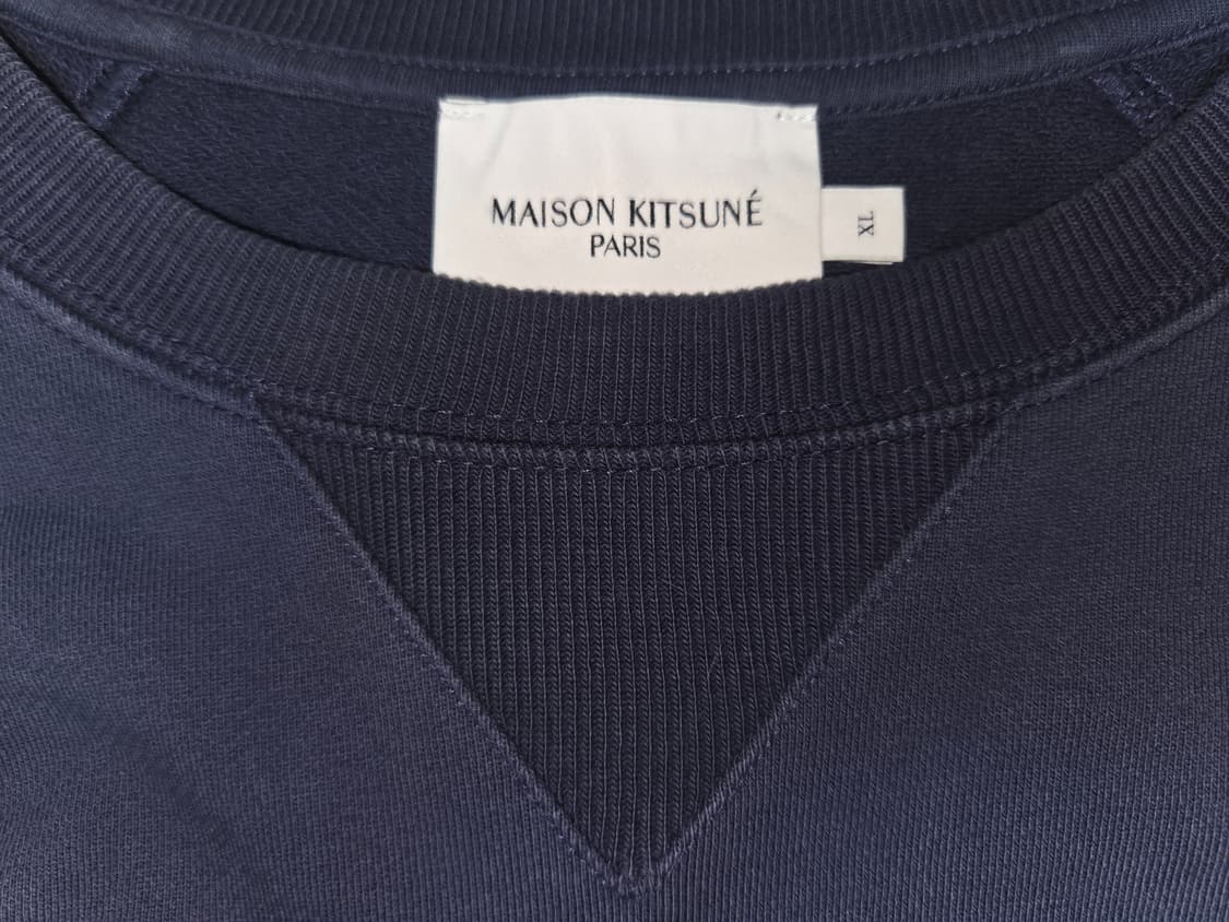 메종키츠네 그레이 폭스 헤드패치 클래식 스웻셔츠 네이비 상품이미지3