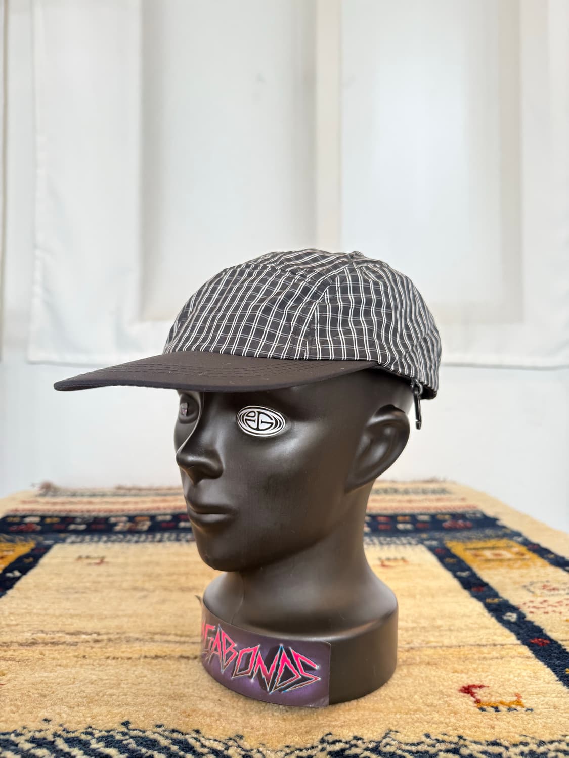 빈티지 그리드 체크 캠프캡 상품이미지6