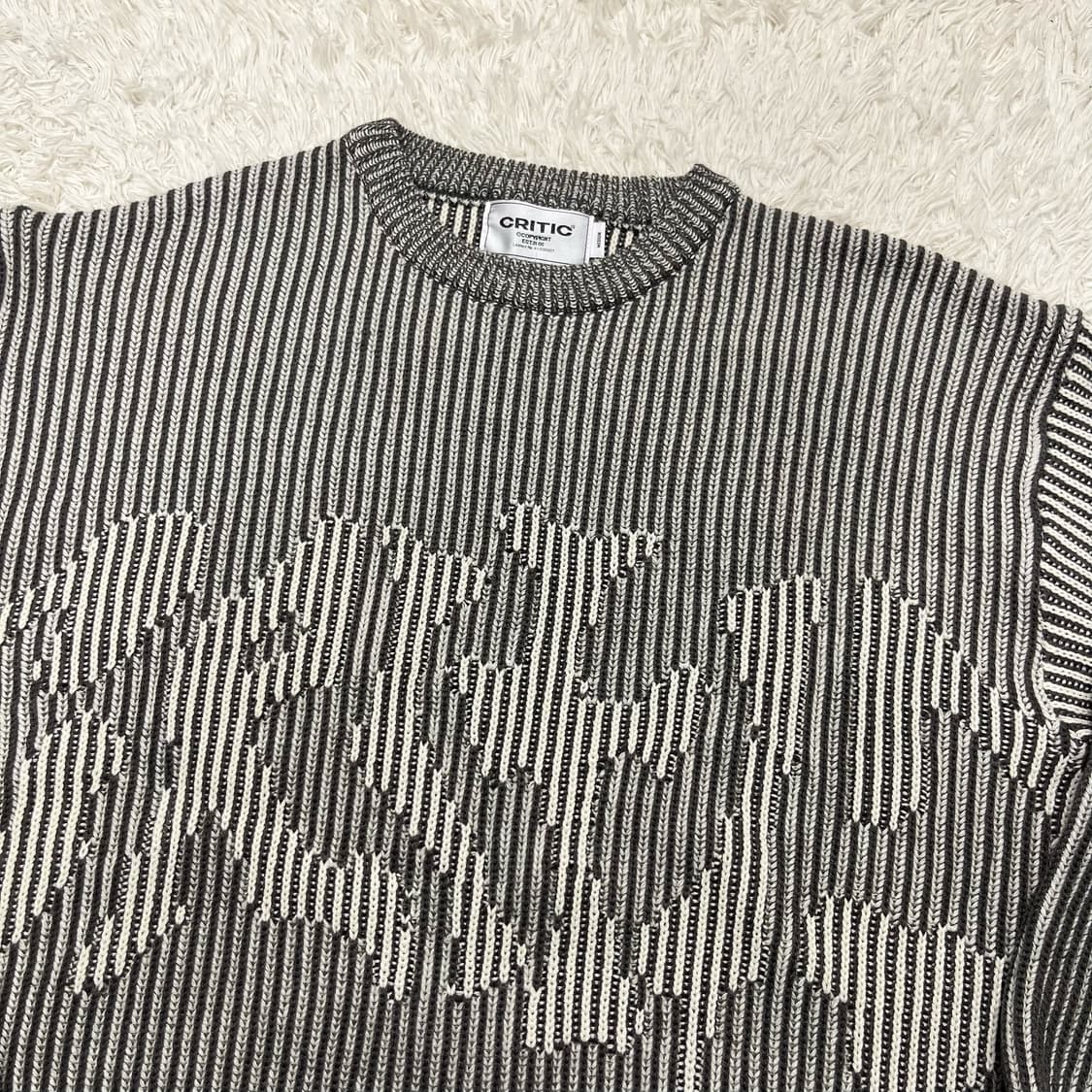 Critic charcoal grunge knit 상품이미지6