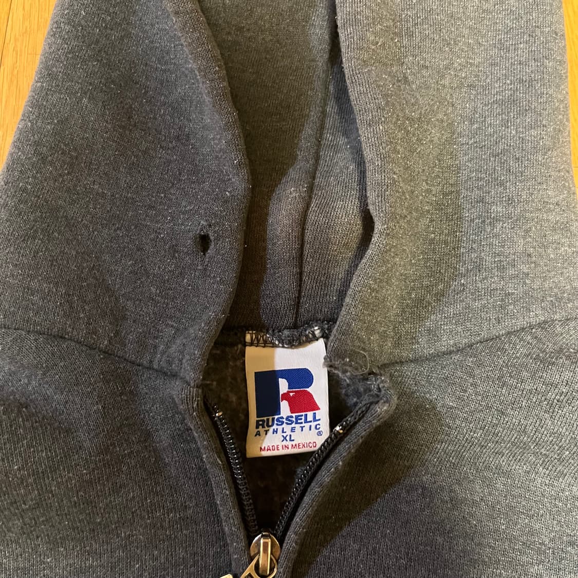 [XL] 90s 빈티지 러셀 후드집업 다크 그레이 상품이미지2