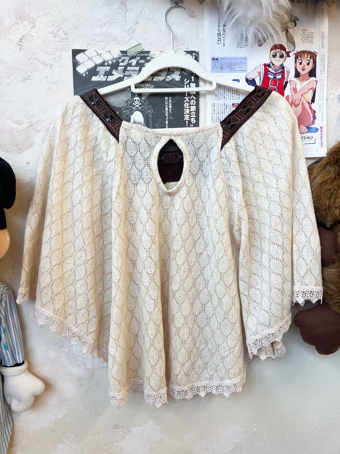 엑시즈팜 밀크티 니트 케이프 상품이미지6