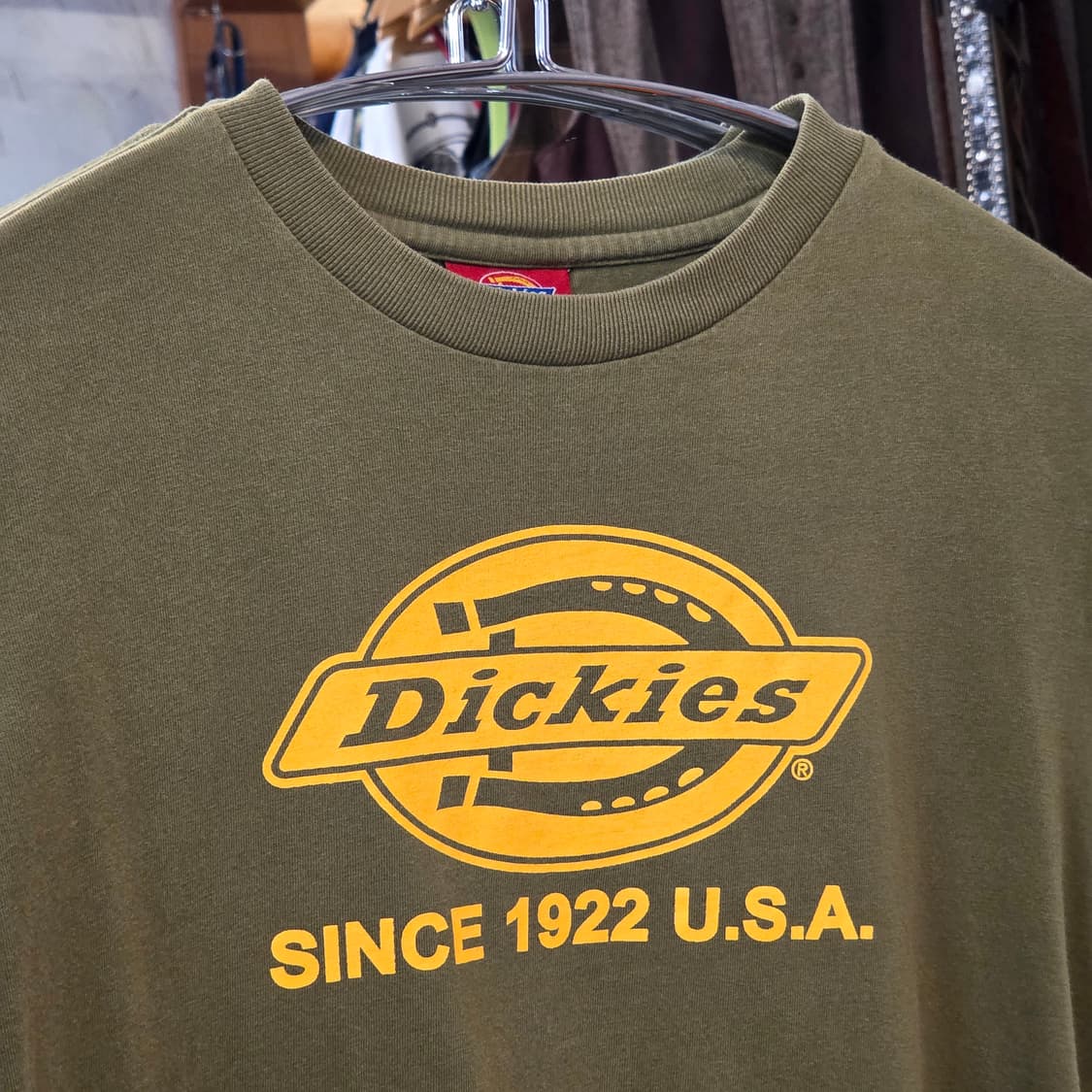 디키즈 말굽 로고 카키 반팔 상품이미지2