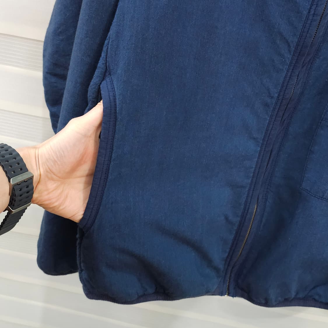 일본 REMILLA 샴브레이 후드집업 자켓- L 상품이미지5