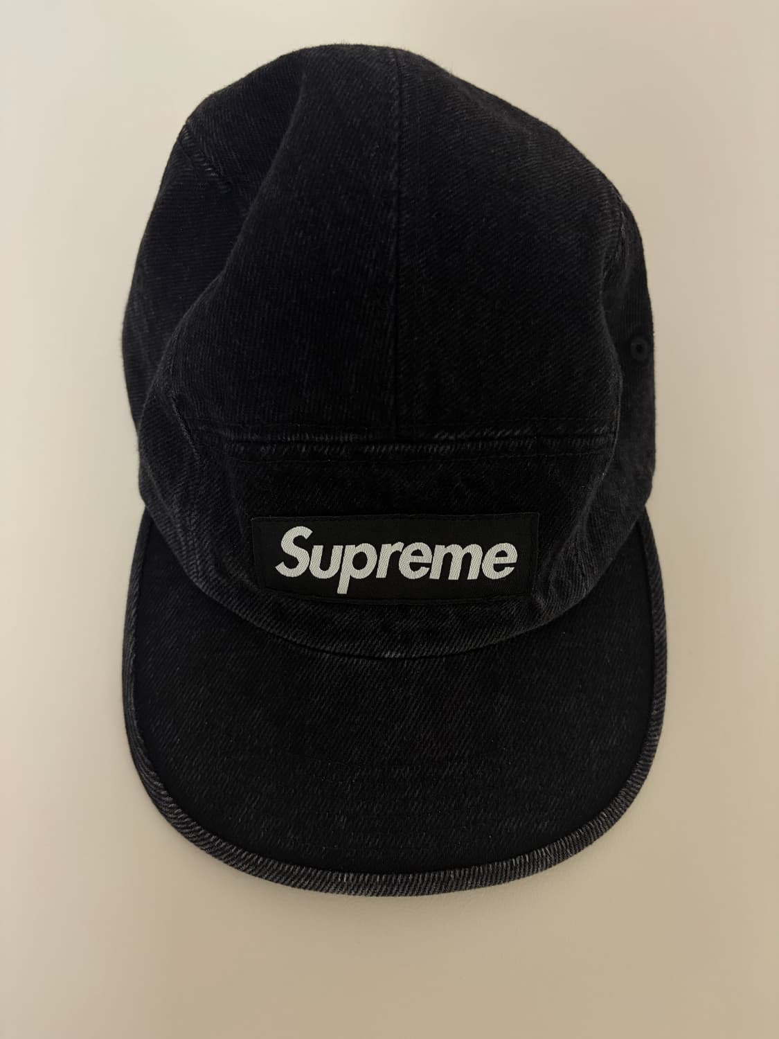 슈프림 데님 캠프캡 블랙 - 24FW 상품이미지2
