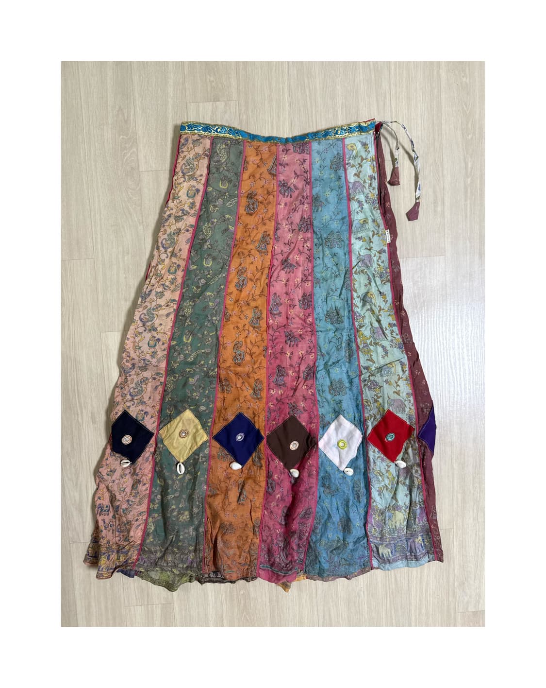 빈티지 히피 모리걸 패치 스커트 상품이미지1