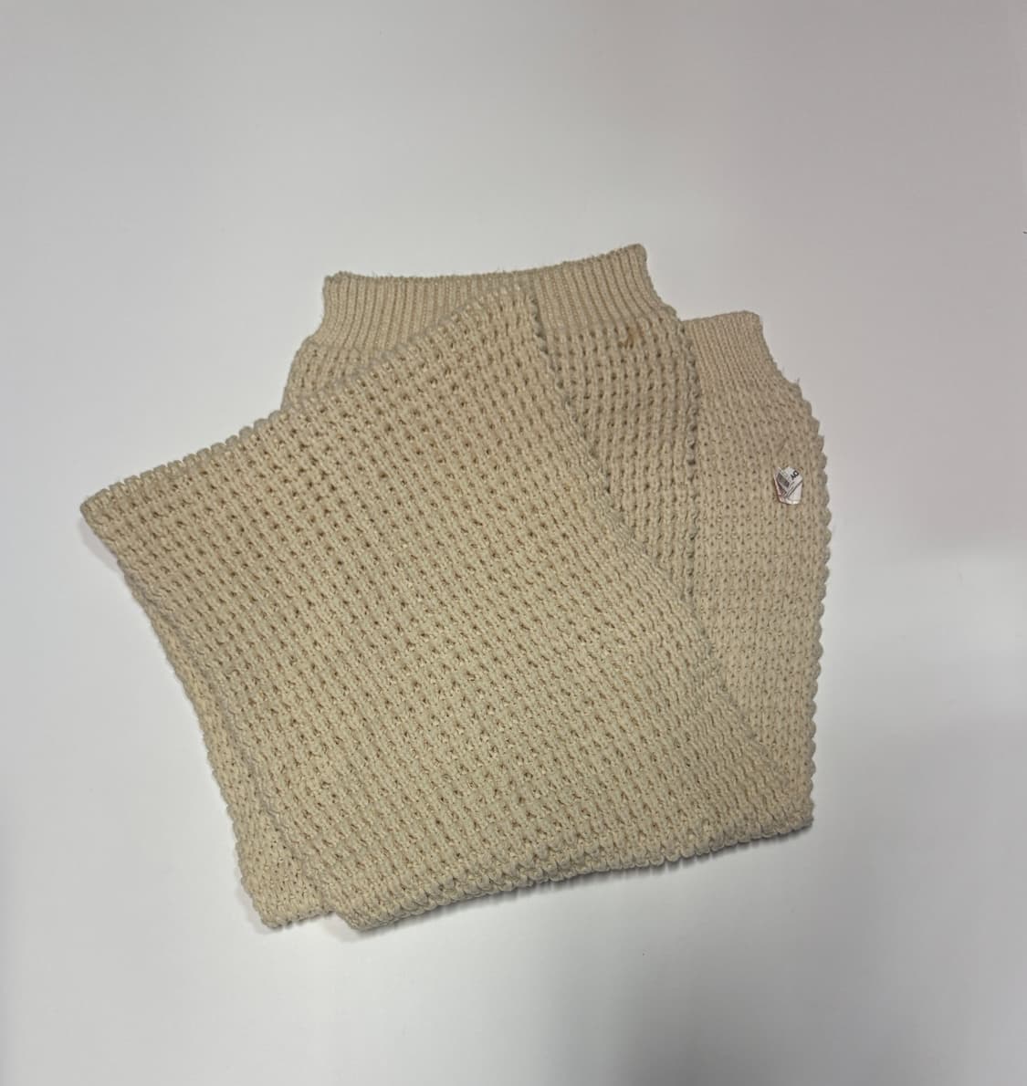 여성 톰보이 Tomboy 베이지 와플 머플러 목도리 상품이미지1