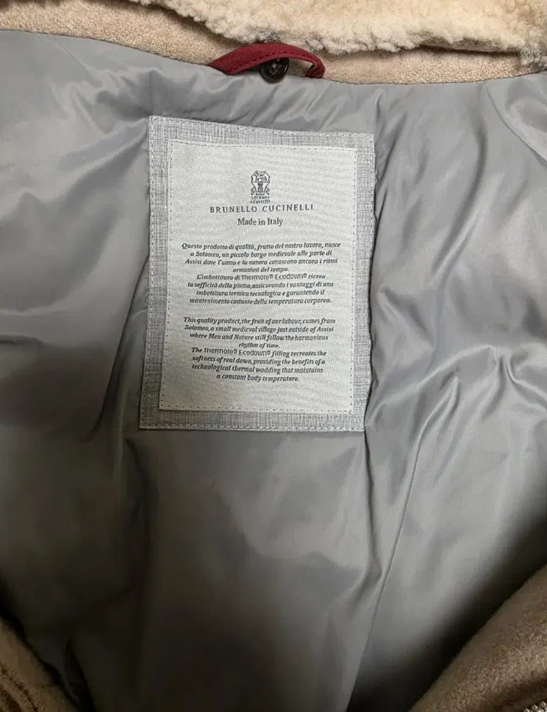 [1500만원]브루넬로 쿠치넬리 캐시미어100% 시어링 자켓 블루종팔아요 상품이미지4