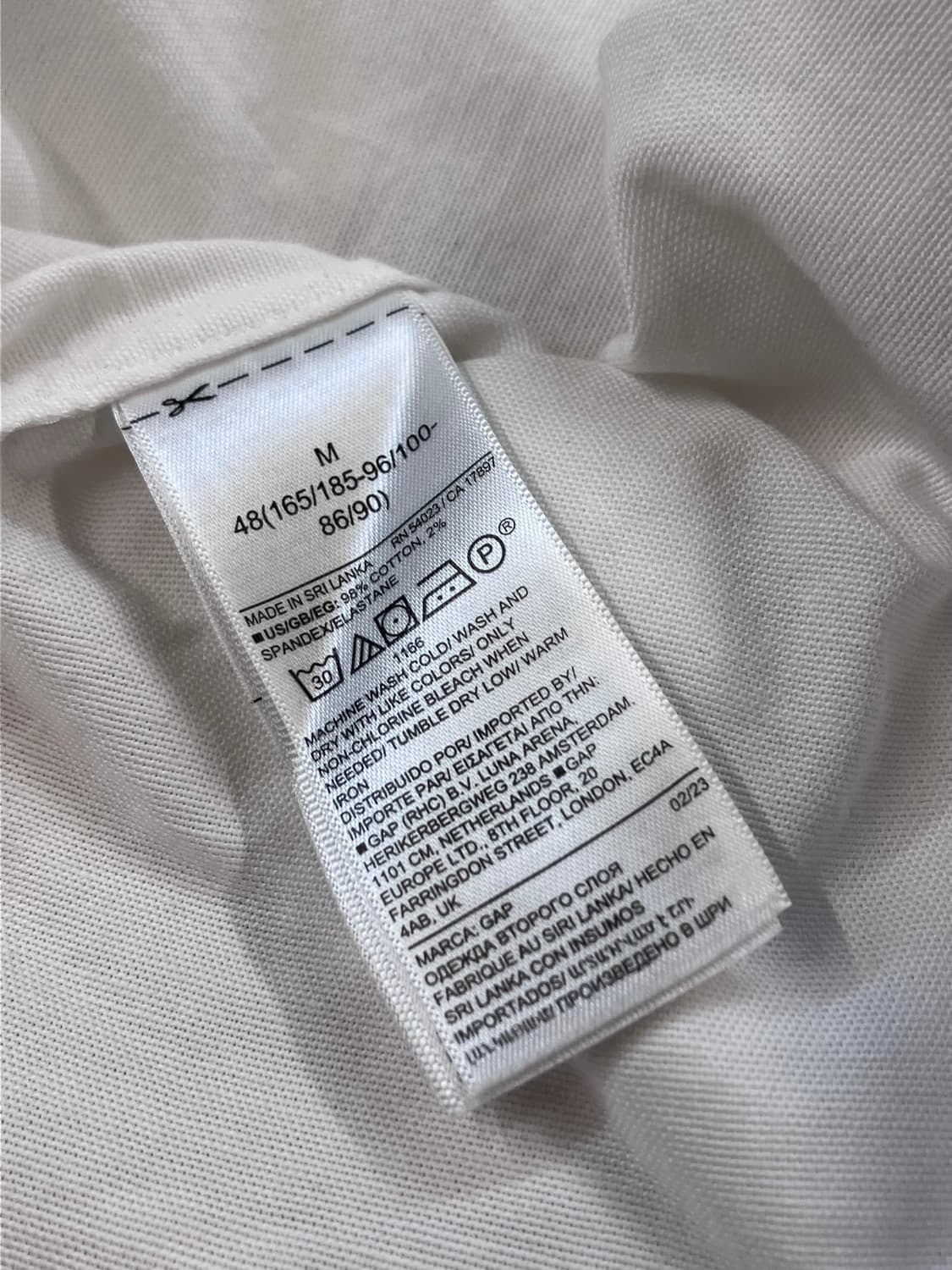 갭 코튼 카라 반팔 셔츠 화이트 M  #csz3368 상품이미지5