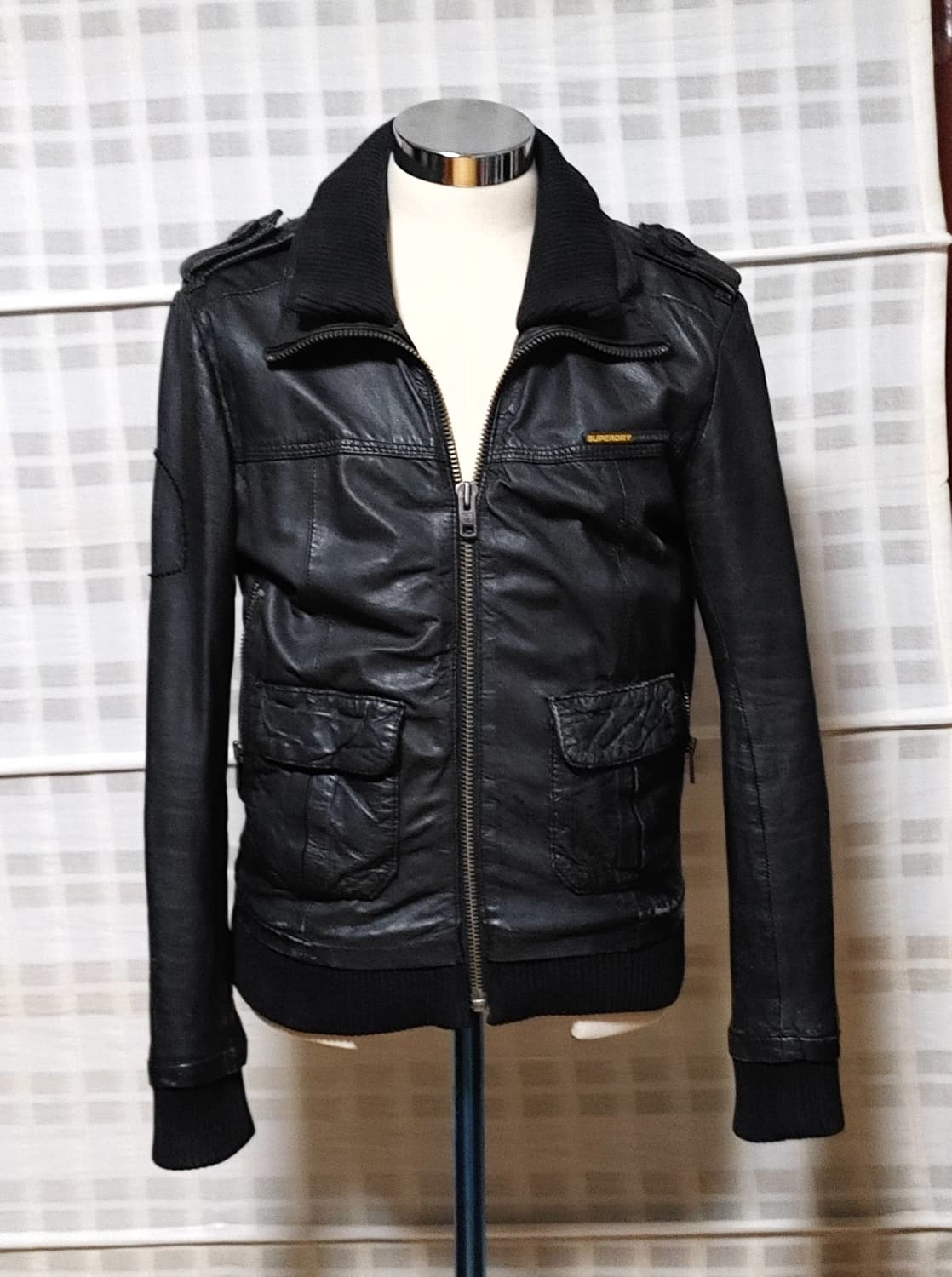 (100% 가죽) 슈퍼드라이 베컴 가죽 자켓 S (95) 상품이미지1