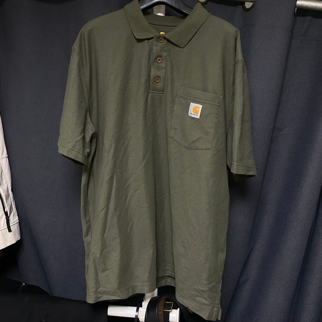 칼하트 PK 카라 티셔츠 카키 L 상품이미지1