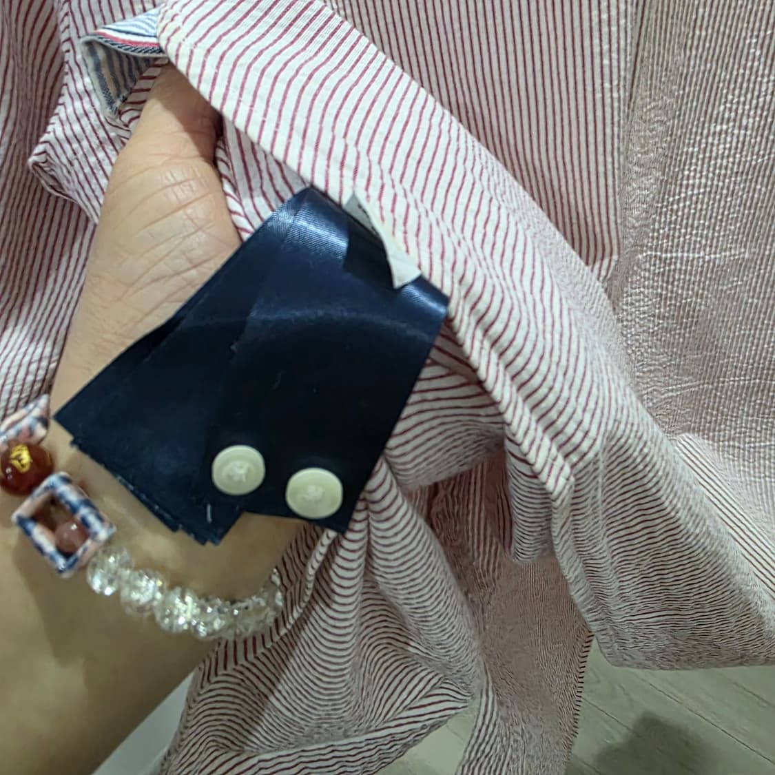 타미힐피거 핑크 스트라이프 셔츠 2XL 상품이미지10