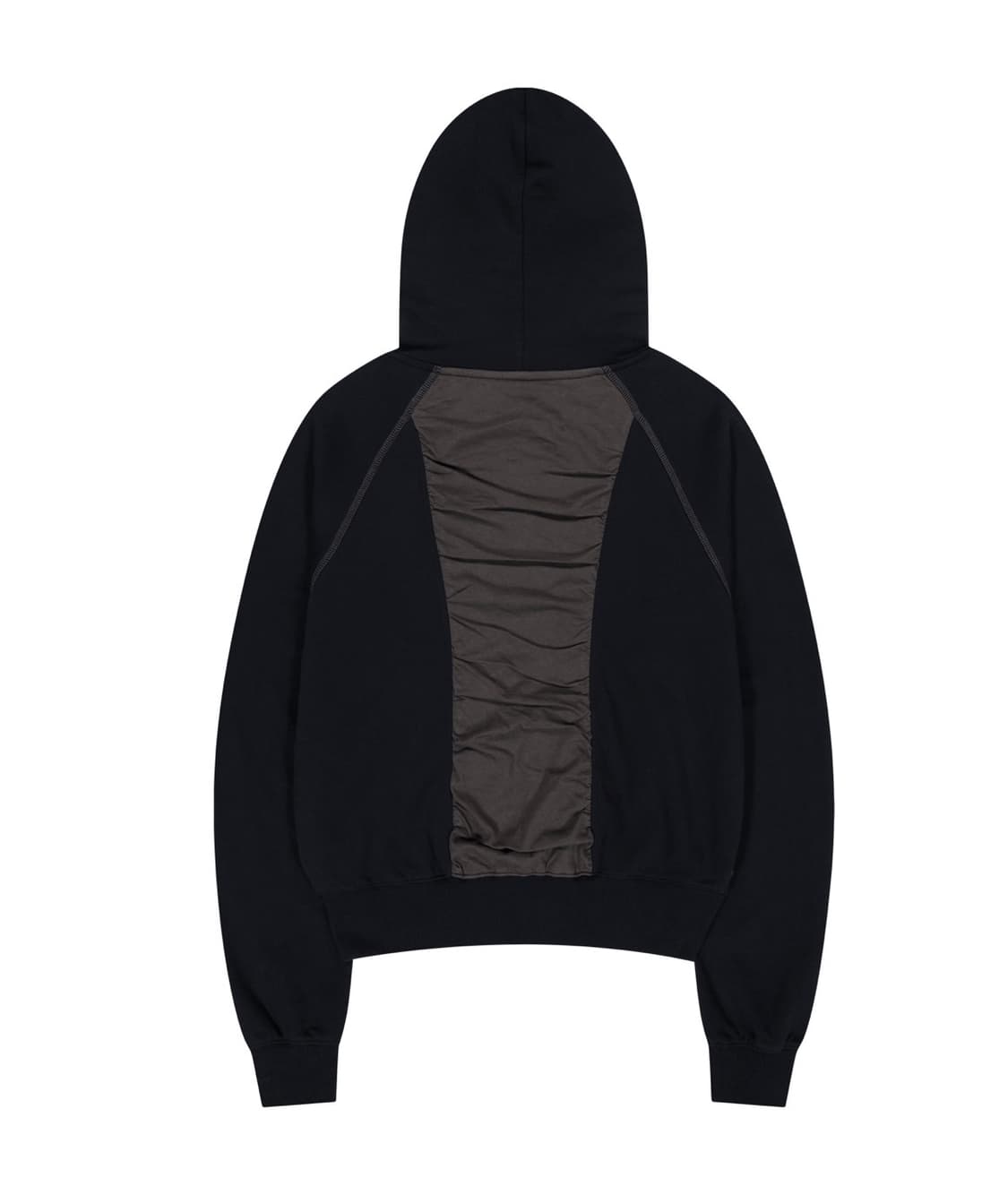코이세이오 PUCKERING HOOD ZIP-UP BLACK 상품이미지2
