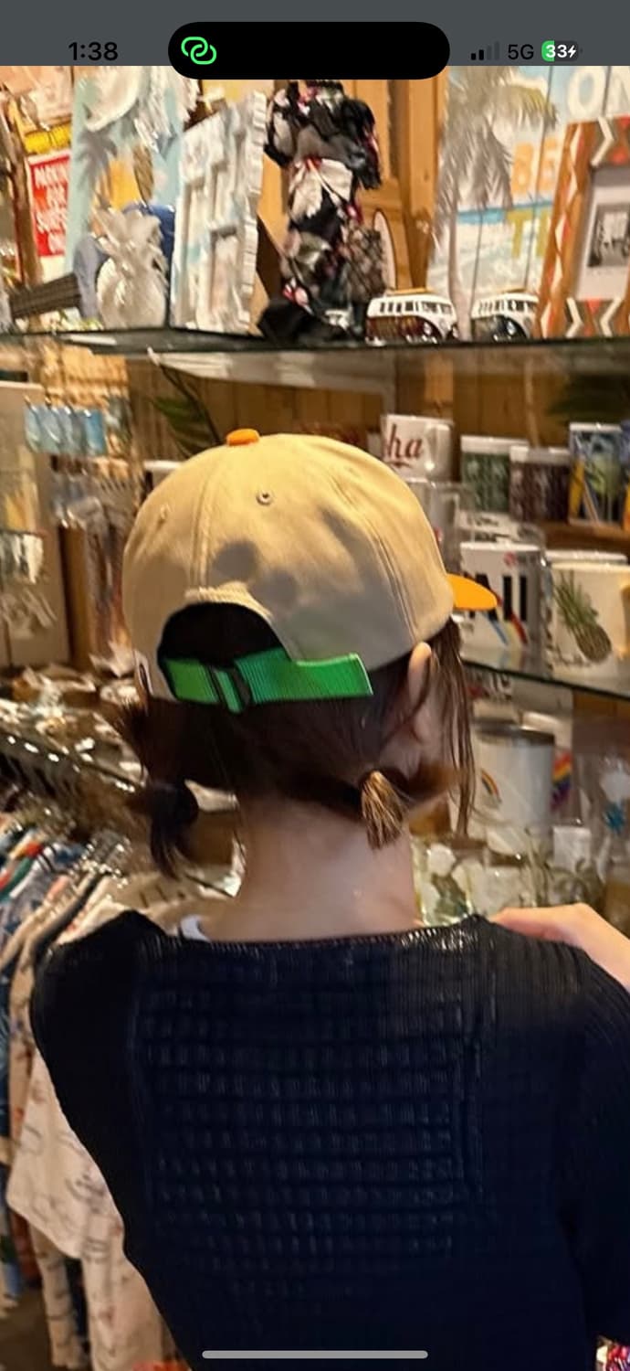 베이프 모자 조절가능 일본 하라주쿠 매장 구매 뒤에 초록끈이 귀여움 상품이미지1