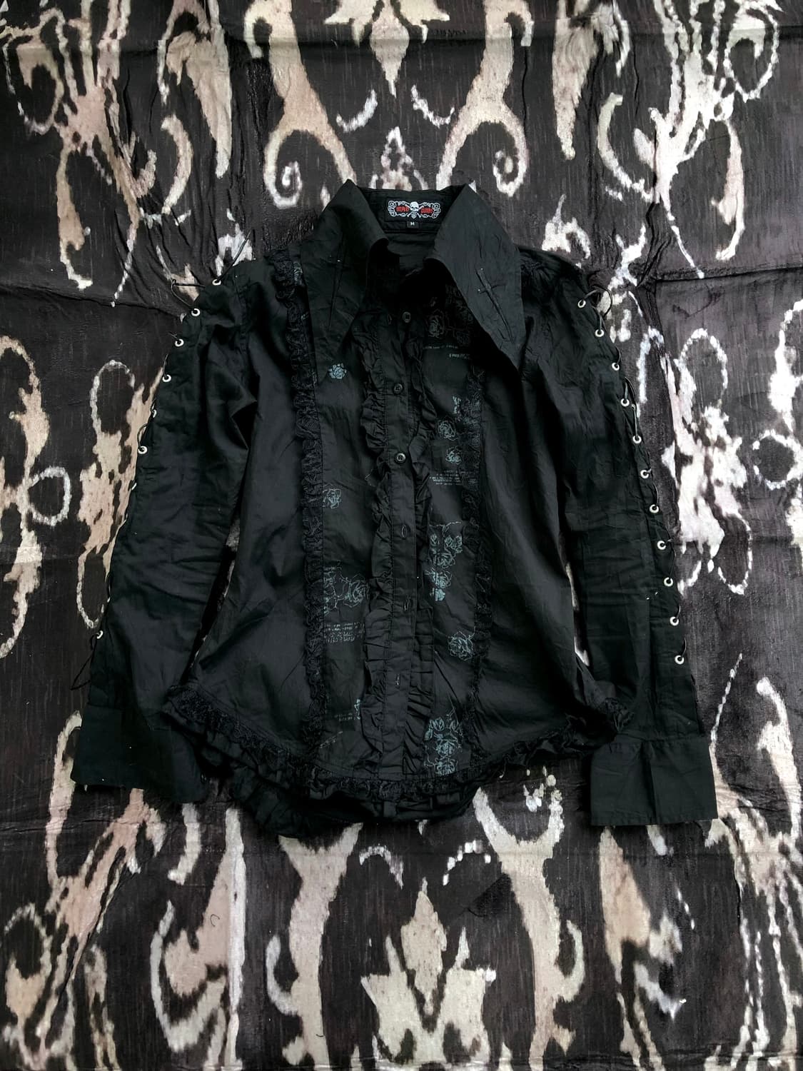MadPunks eyelet frill shirt 상품이미지2
