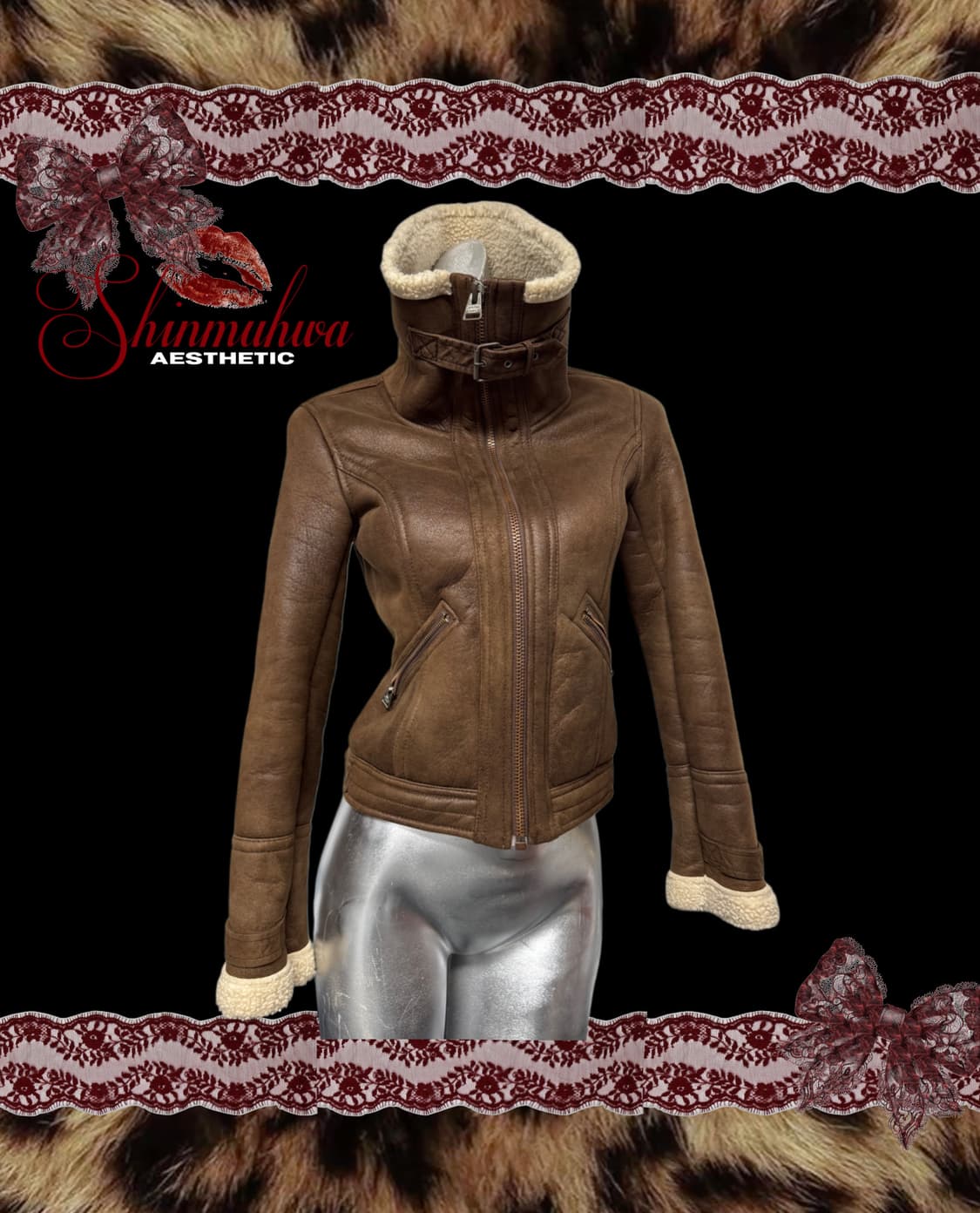 CK 갸루 뽀글이퍼 무스탕 상품이미지1