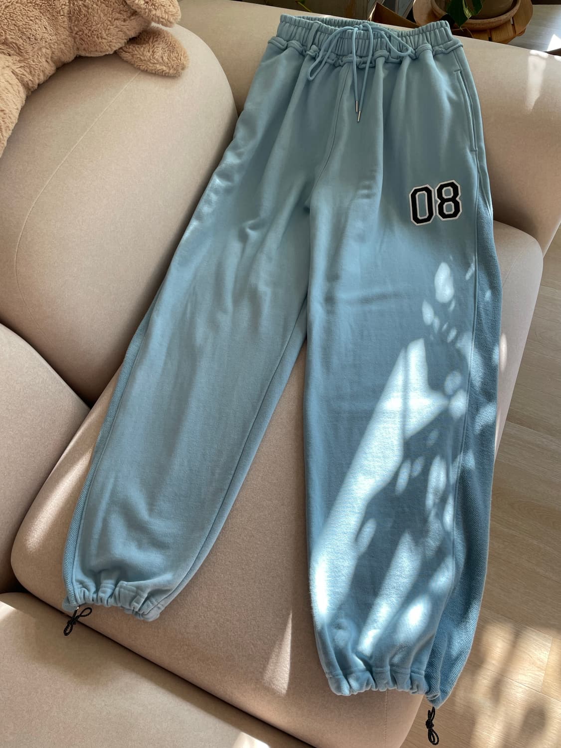 더미스테리어스호텔 컷 오프 배기 팬츠 블루 상품이미지4