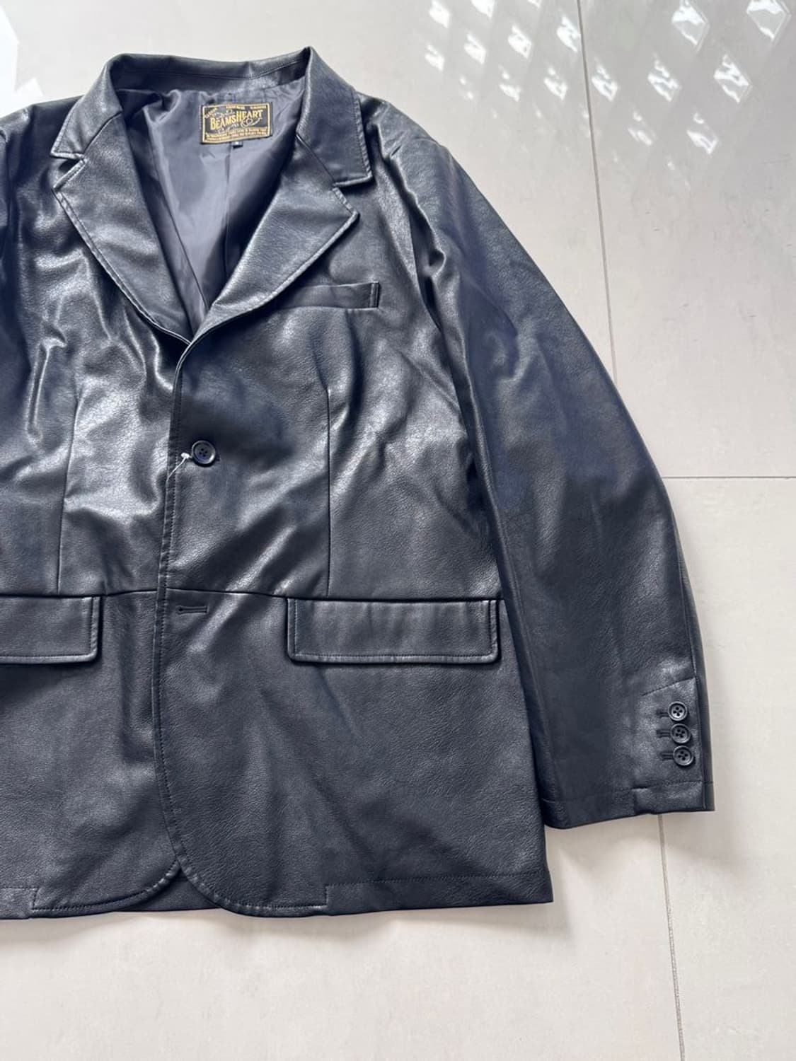 FAKE LEATHER JACKET 페이크 레더 자켓 상품이미지4