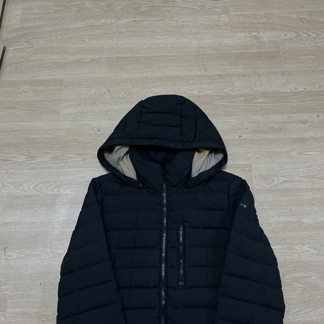 라푸마 여성 덕다운 후드 경량 롱패딩 점퍼 [블랙] M/95 상품이미지2