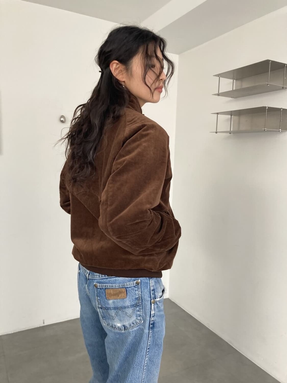 브라운 코듀로이 봄버자켓 상품이미지4