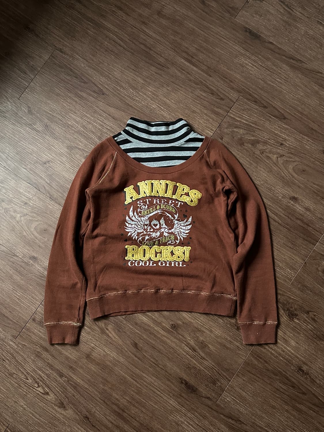 Annies Club 레트로 폴라 레이어 스웻셔츠 상품이미지6