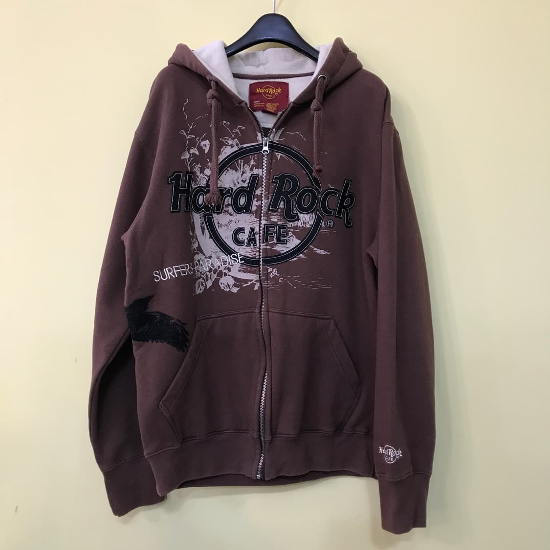 하드락 카페 Hard Rock Cafe 갈색 후드집업 S(95) 상품이미지1