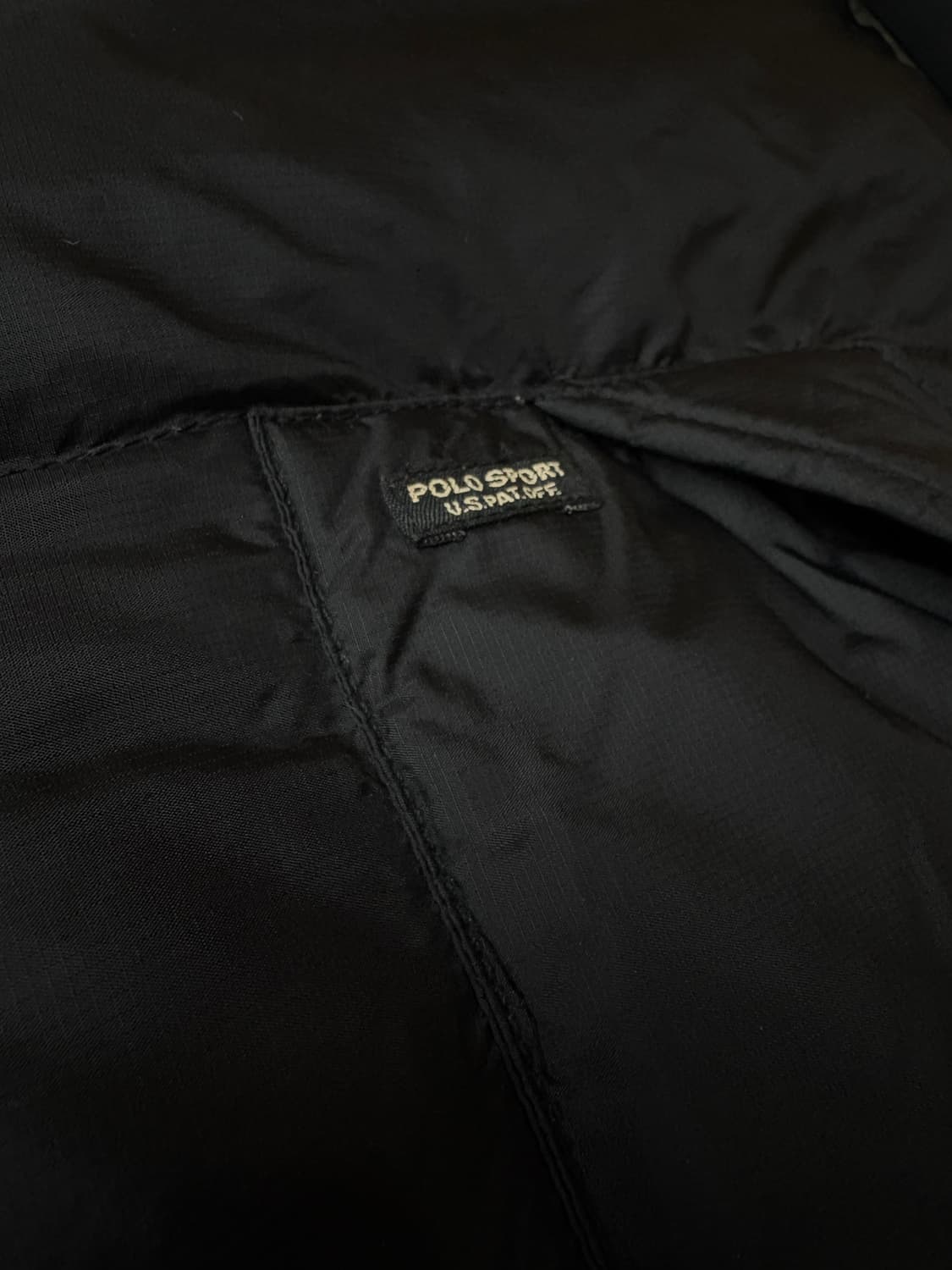 [M] 90s 폴로스포츠 덕다운 푸퍼 블랙 패딩 자켓 상품이미지6