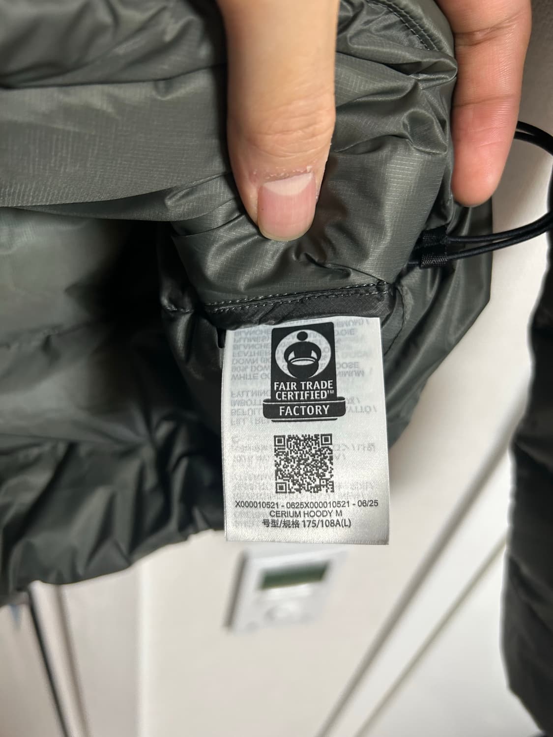 아크테릭스 세륨후디 포리지베르베 L사이즈 새상품 25FW 상품이미지3