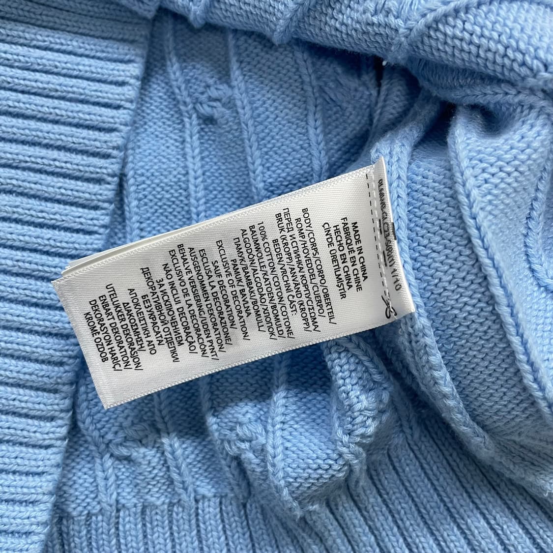 폴로 랄프로렌 포니 로고 케이블 니트 소라 상품이미지5