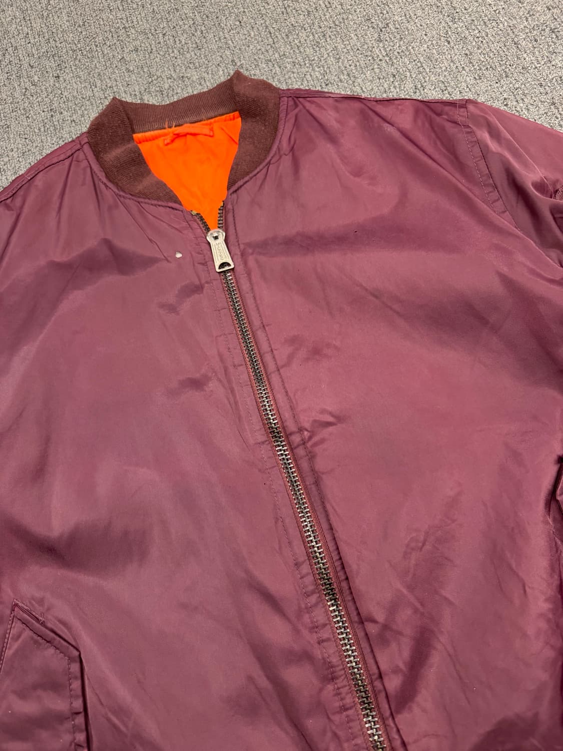 L)MIL-TEC 빈티지 버건디 MA-1 항공점퍼 상품이미지3