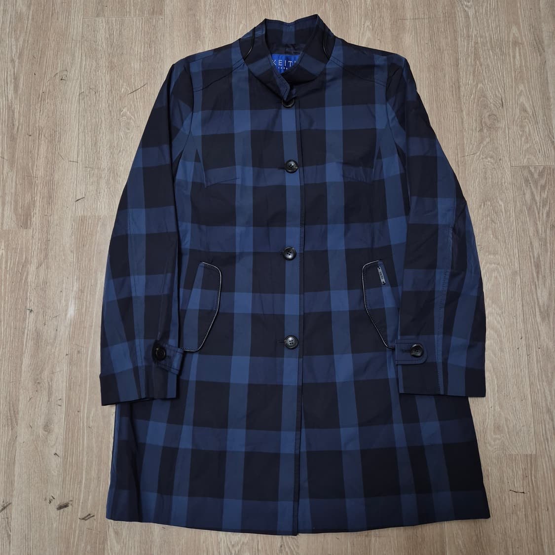 키이스 런던 여성 체크 트렌치 싱글 레인코트 (37) 상품이미지1