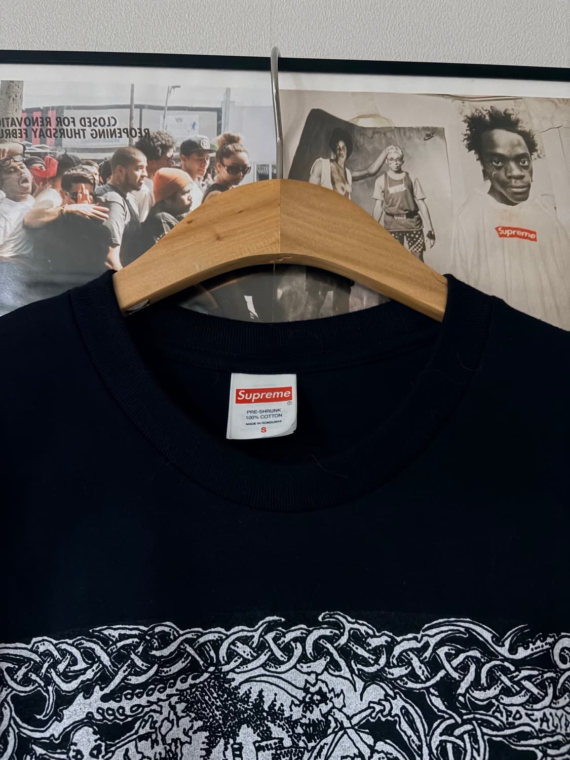 [S] 슈프림 웜벳 롱슬리브 티셔츠 블랙 상품이미지3