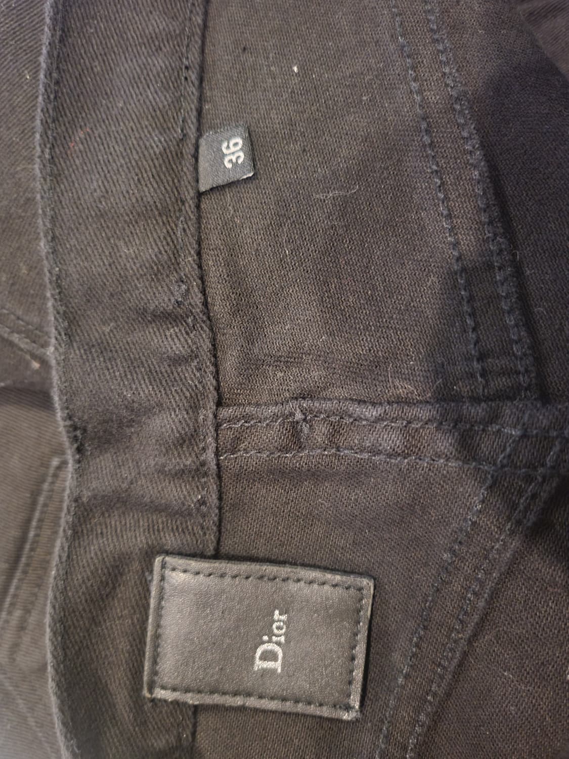 디올블랙 데미지 스티치 워싱 청바지 기장95 허리36 상품이미지4