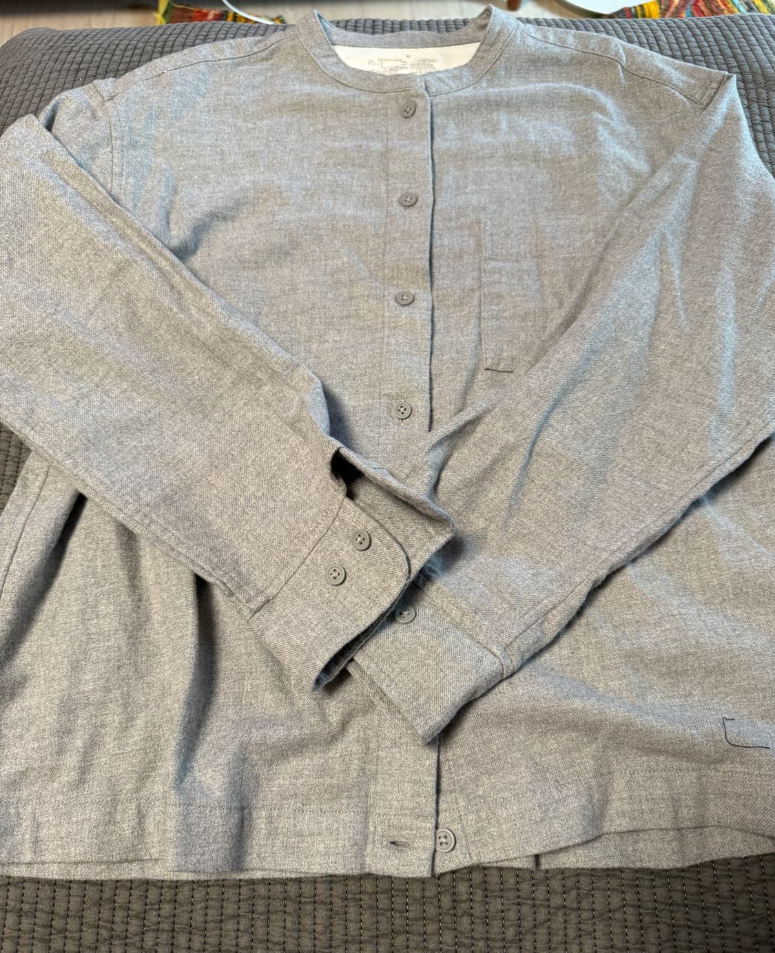 무인양품 오가닉코튼 헨리넥셔츠 M  상품이미지2