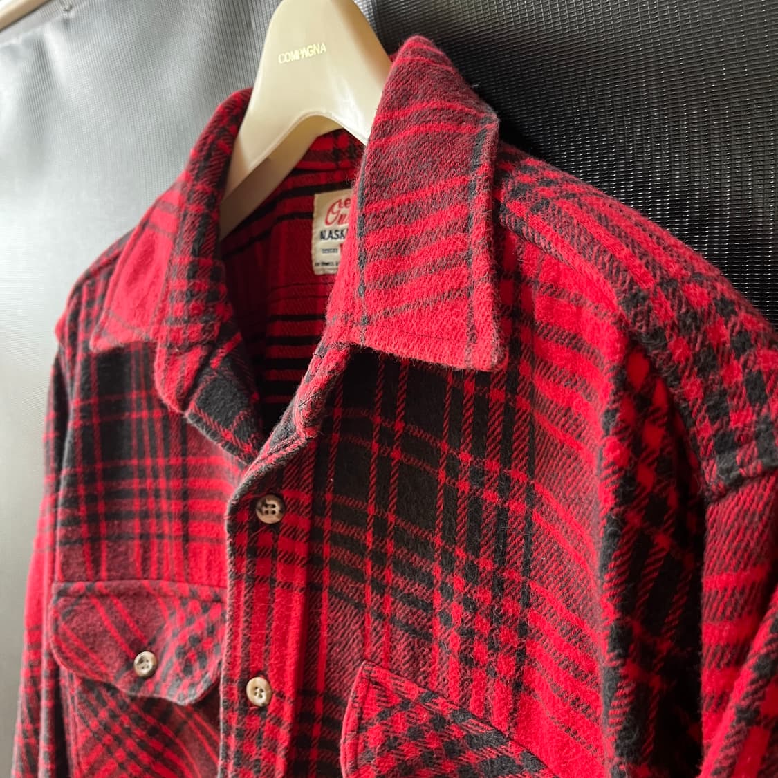 70s 리바이스 USA 메이드 알라스카 플란넬 셔츠 상품이미지4