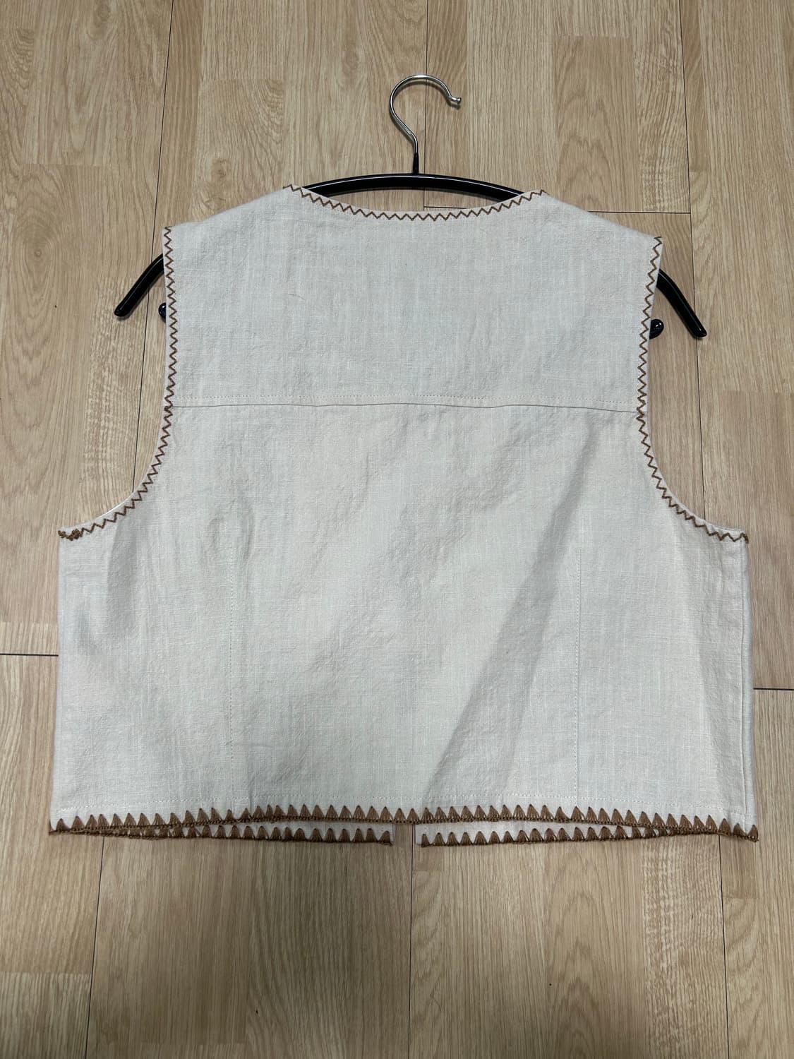 펜필드 자수 린넨 베스트 S 상품이미지2