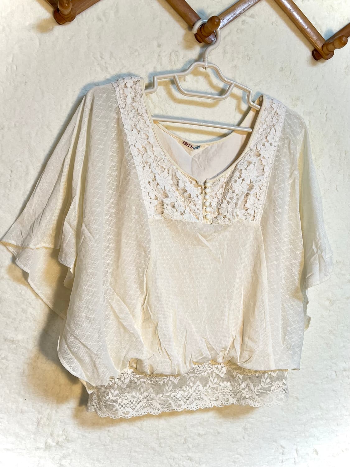 빈티지 모리걸 레이스 벌룬핏 가오리핏 블라우스  상품이미지3