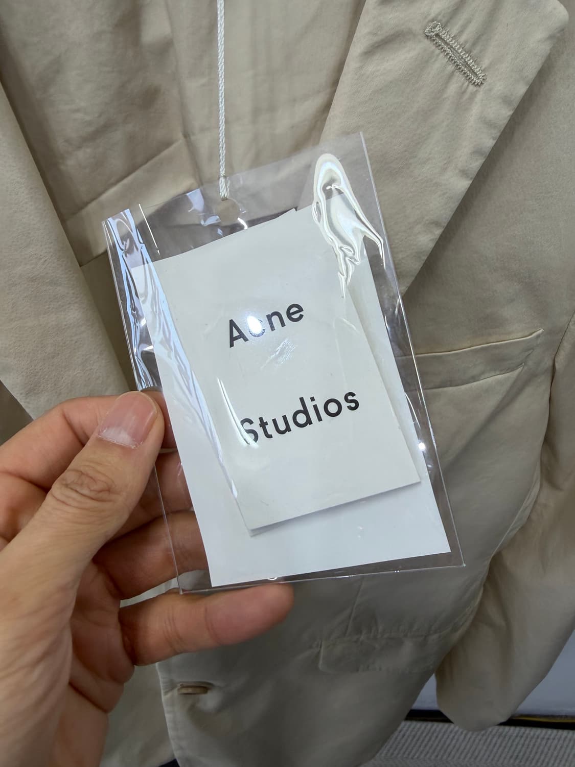 정품) 아크네스튜디오 베이지색 블레이저 자켓 50 상품이미지4