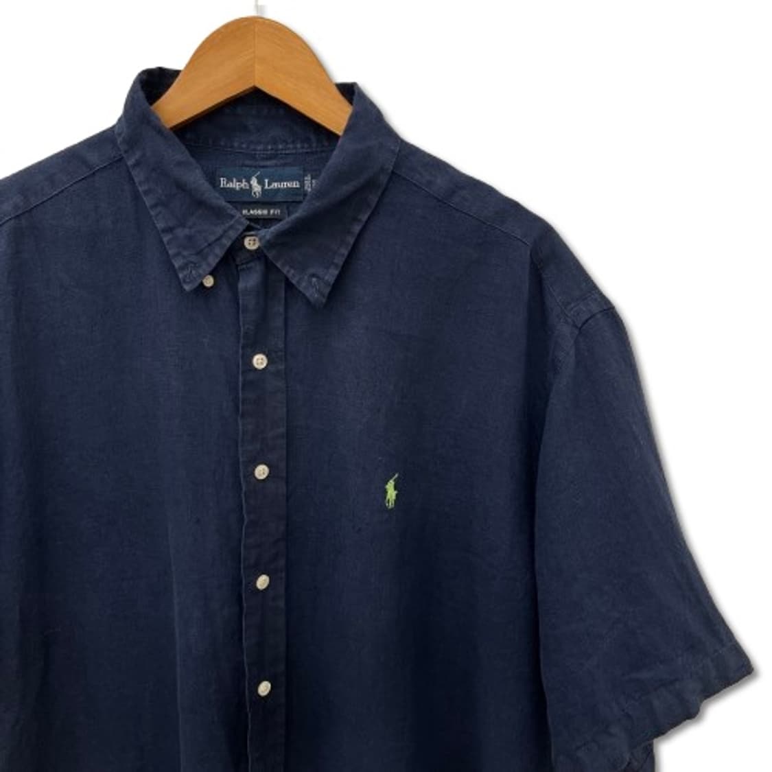 폴로 랄프로렌 네이비 리넨 반팔 셔츠 상품이미지5