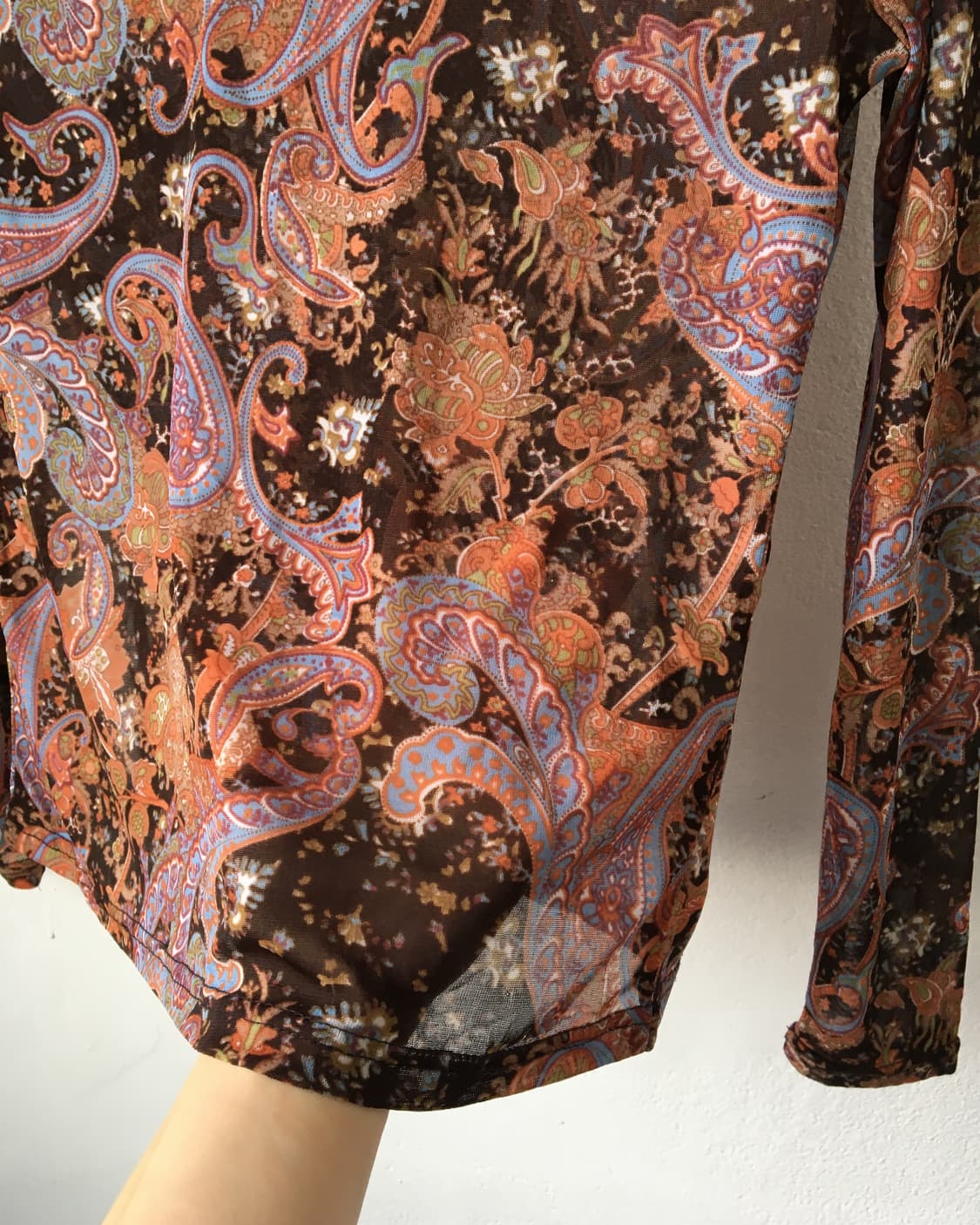 Paisley pattern mesh sleeve 상품이미지4