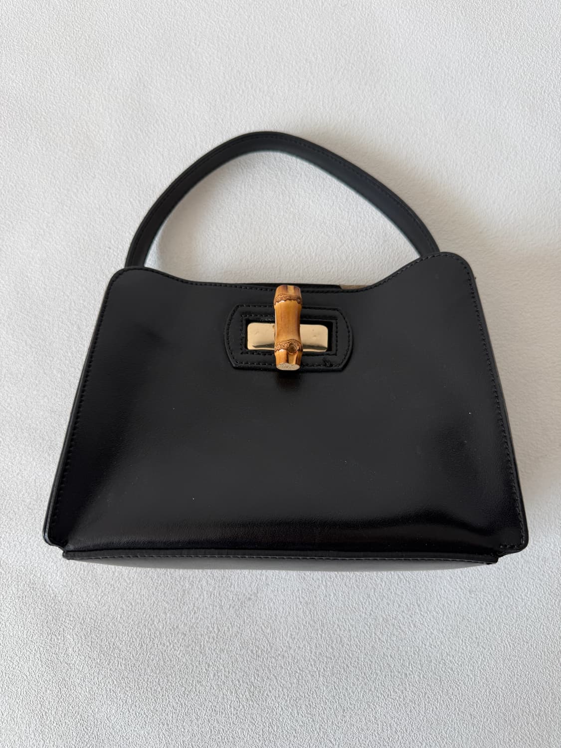 MADE IN ITALY 레더 뱀부 토트백(크로스 가능) 상품이미지2