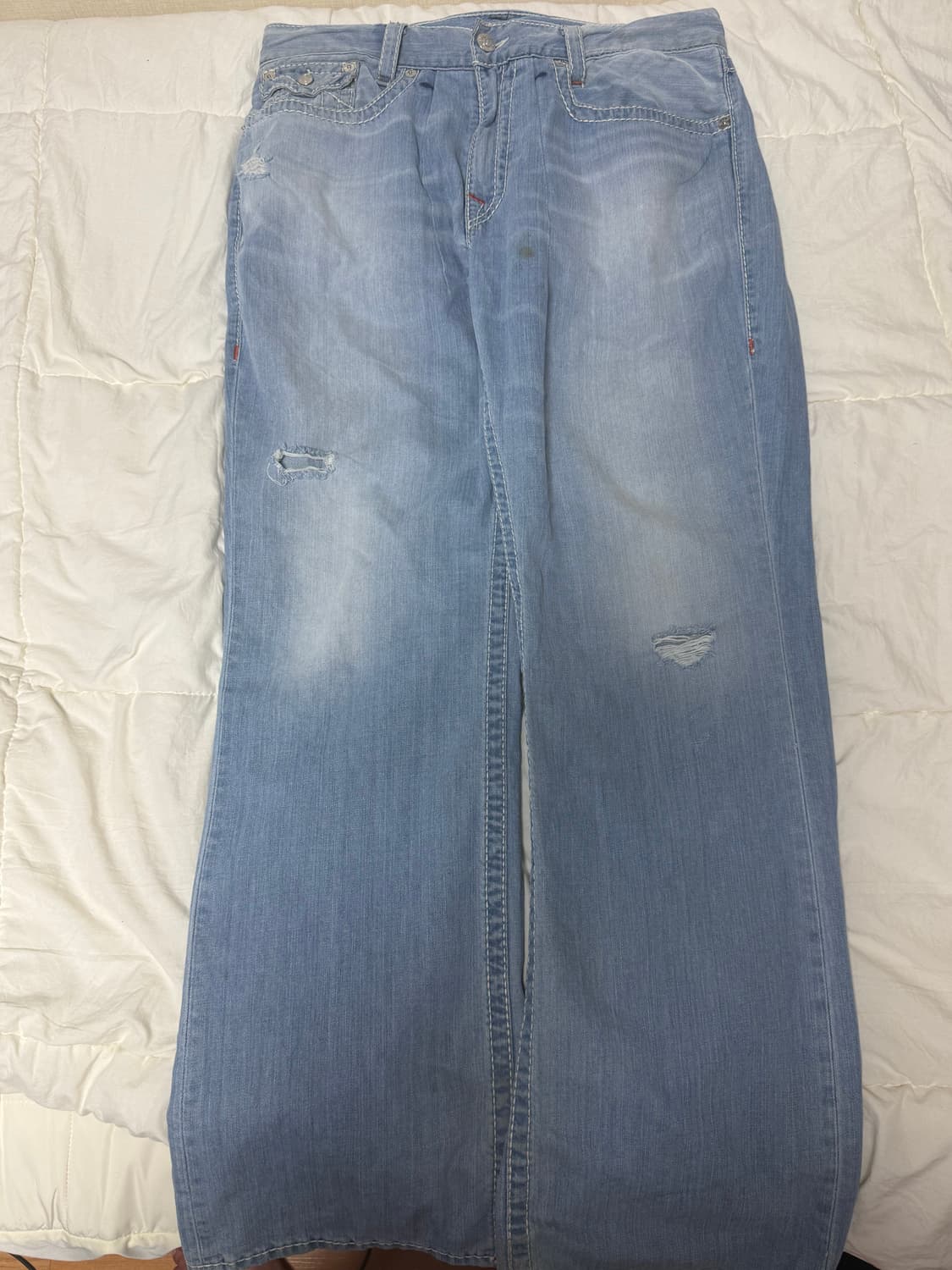 트루릴리젼 찢청 바지 상품이미지1